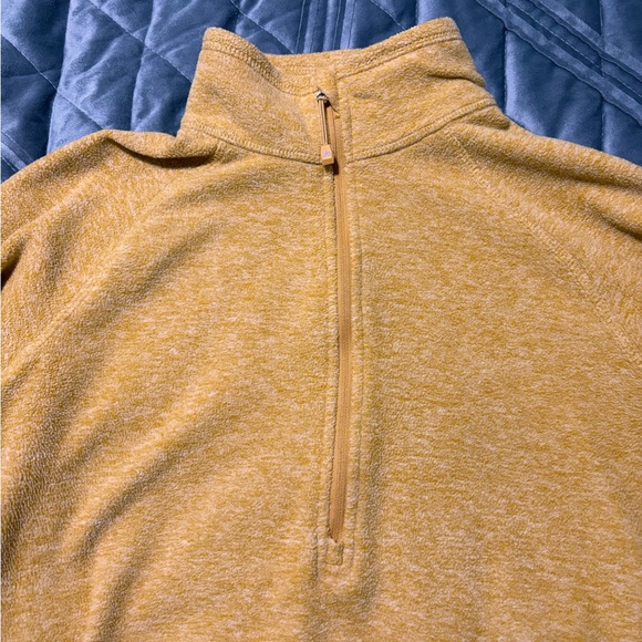 Eddie Bauer Quest Fleece 1/4 Zip Pullover in gold heather, size Tall Medium - Picture 6 of 10